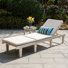Sadir 200cm Long Acacia Sun Lounger