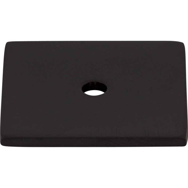 Square  Backplate, 1.25" H x 1.25" W x 0.06" D, Flat Black