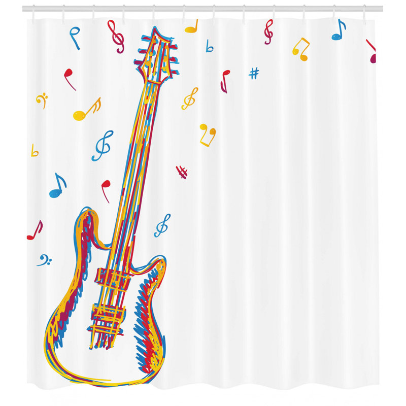 Shower Curtain with Hooks Included, 75" H x 69" W