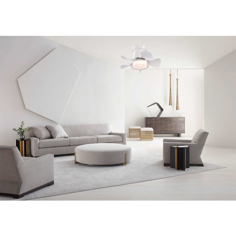 Hayde Ceiling Fan with LED Lights, White