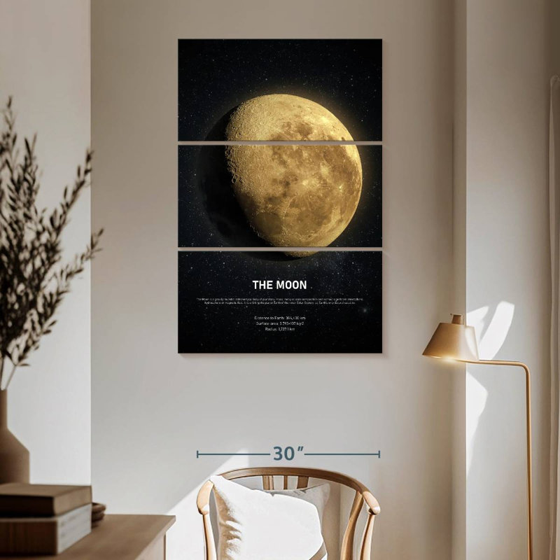 Description de la lune, H 65 po x l 42 po