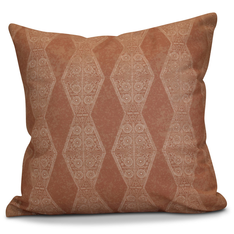 HH Revival Geometric Reversible Throw Pillow, Orange, 18"x18"