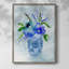 «Blue Bouquet I», reproduction encadrée - bois massif 46827-1693011017