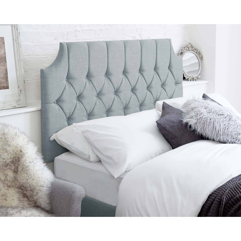 Aimee-Jo Upholstered Headboard, Small Double (4'), Sky Blue