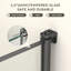 Porte de douche pivotante sans cadre de 36 po à 37 po x l 72 po en verre trempé 1/4 po