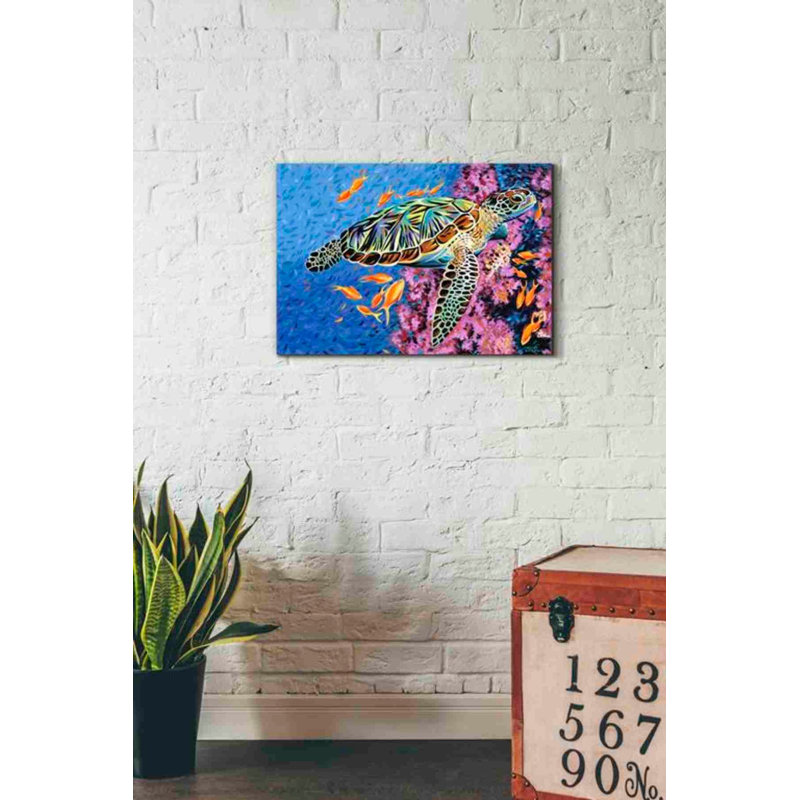 «Croisière le long II» par Carolee Vitaletti, art mural sur toile, H 18 po x l 26 po x P 0,75 po