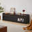 Mirod Modern TV Stand With Ample Storage, Four Drawer Design, Tempered Glass, Built - In Charging Ports And Ambient LED Lighting For Any Decor Style-114223392