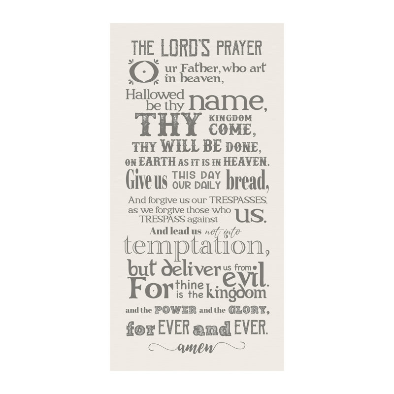 Toile tendue The Lord's Prayer Gallery par Art Brand Studios