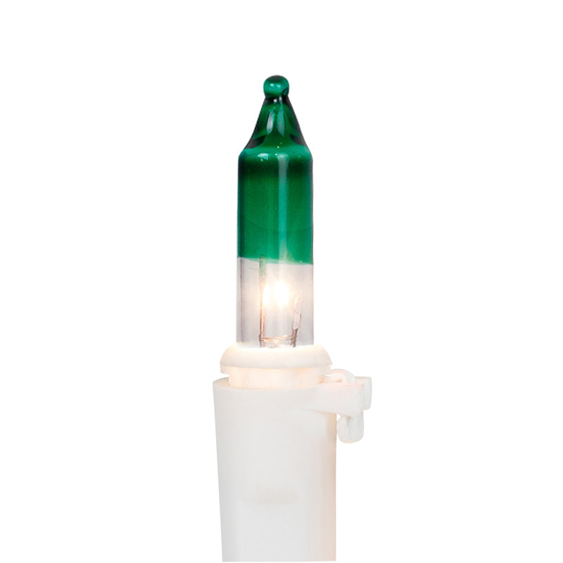Mini Christmas Light Set - Green Wire, Clear/Green/white, 258"