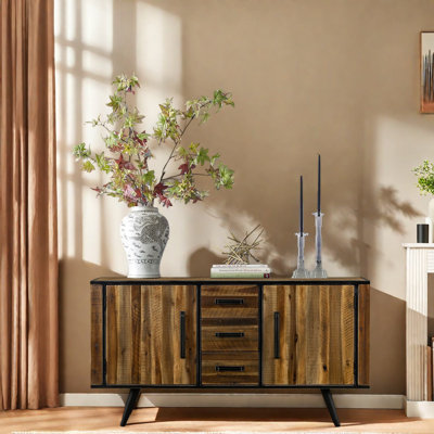 Rustic Acacia Wood Sideboards & Buffets, Modern Home Storage Solution