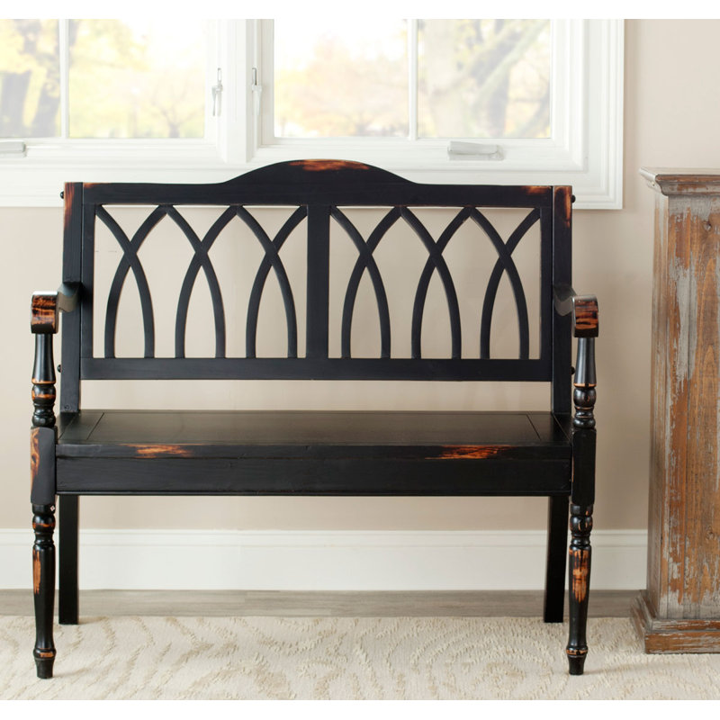 Lords Upholstered Bench, Black