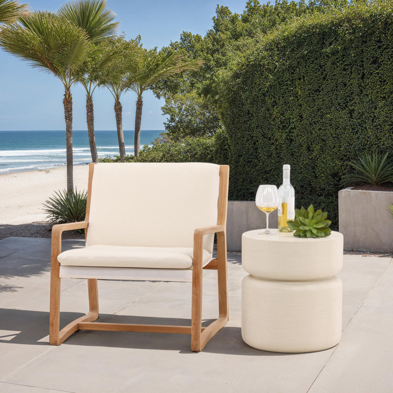 Ysabel Concrete Outdoor Side Table