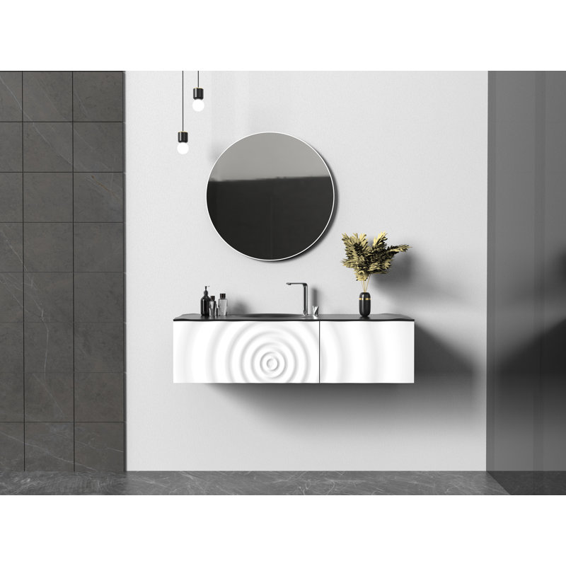 Stian 52.91'' Single Bathroom Vanity with Ceramic Top