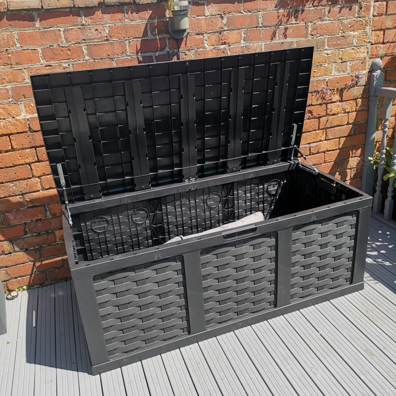 Samuel Alexander 158cm W Plastic Lockable Deck Box in Grey
