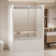 56-60 In. W X 62 In. H Frameless Double Sliding Tub Door, Bypass Tub Shower Door Soft Closing, Brushed Nickel 24D02-T60BNX