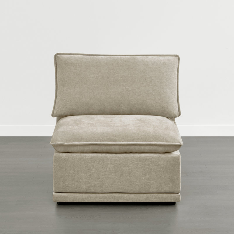 Cloud Oversized Armless Chair, Taupe
