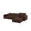 Finnegan 4 Seater Faux Leather Sofa Bed-729550491-729550488