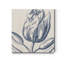 «Indigo Floral on Linen IV», reproduction d'art sur toile tendue-323297107