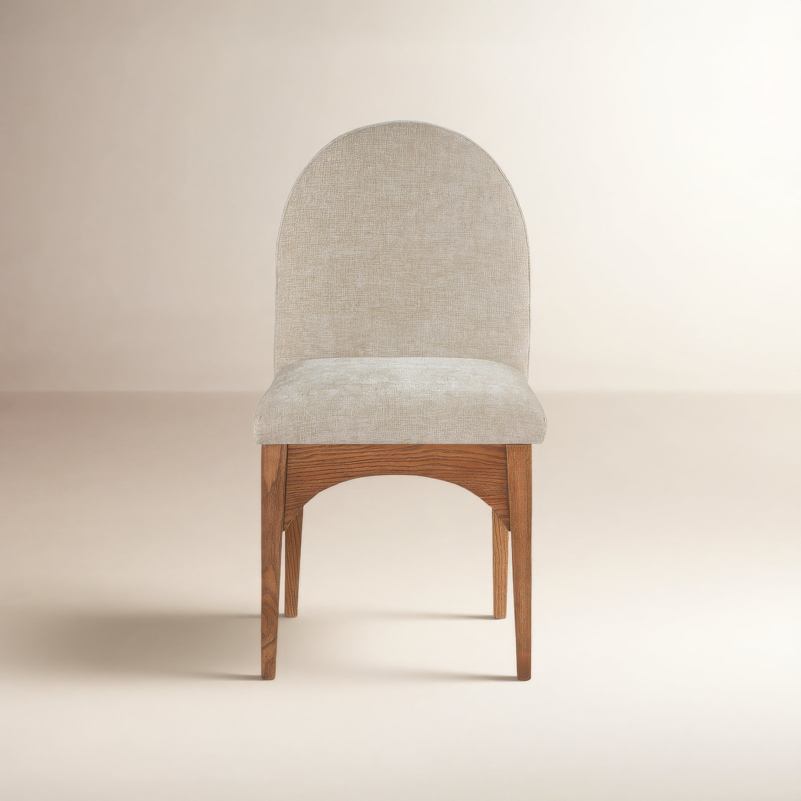 Waldorf Dining Chair, Beige, Walnut