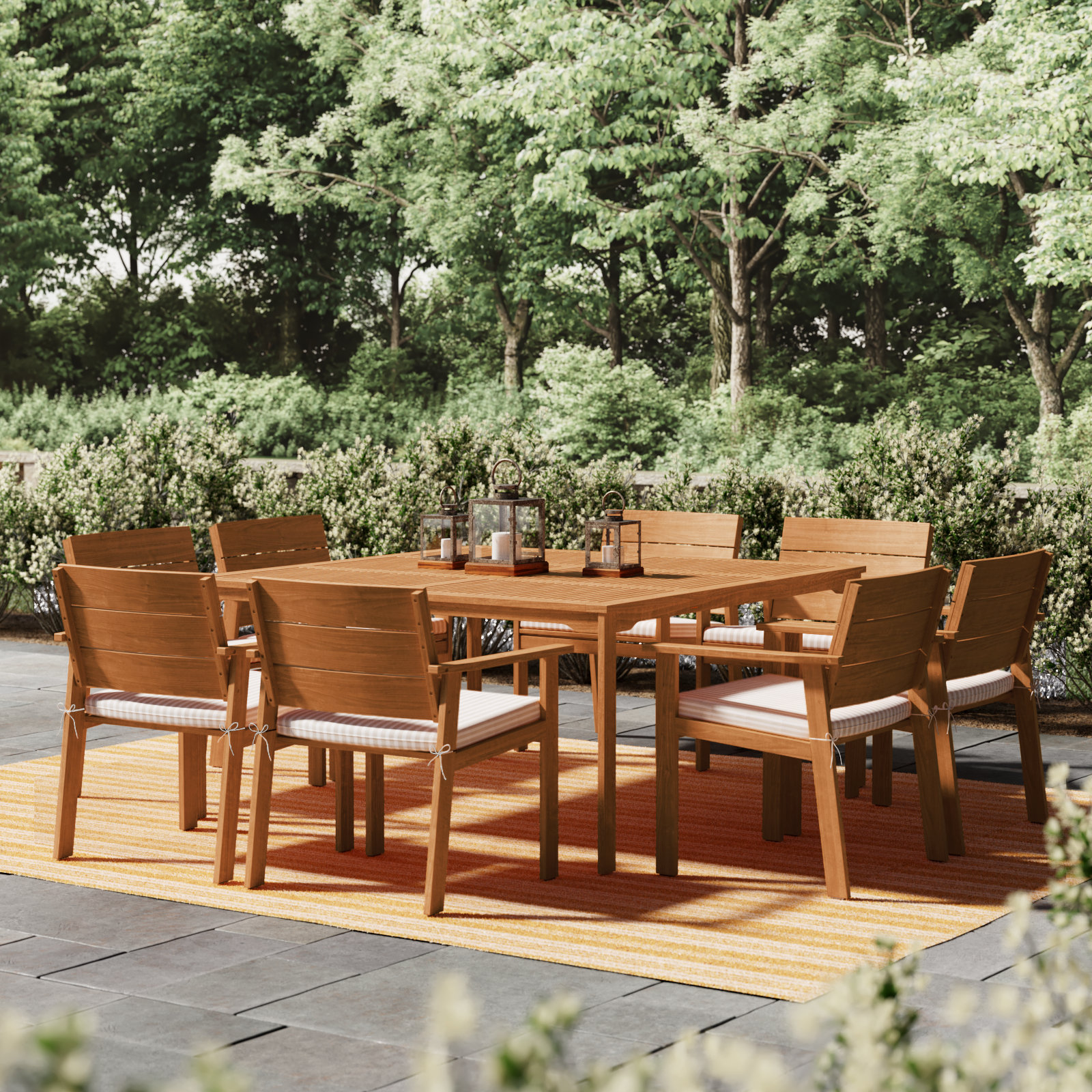 Anautica Square 8 - Person Outdoor Dining Set with Cushions