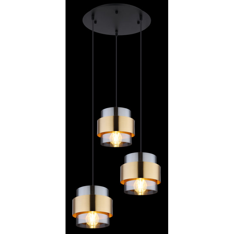 Raquette 3 - Light Black Cluster Pendant