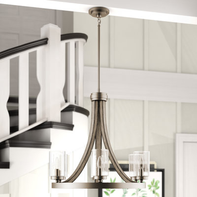 Grand Bank 6 - Light Wagon Wheel Chandelier