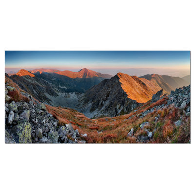 « slovaquie montagnes à automne », reproduction de photo sur toile tendue encadrée
