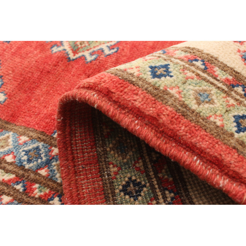 Tapis unique en laine noué à la main gazni brun des années 2010 de 6 pi 4 po x 6 pi 8 po Qaiden