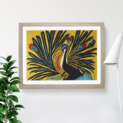 XH1022-6852X Peacock Abstract - Picture Frame Print