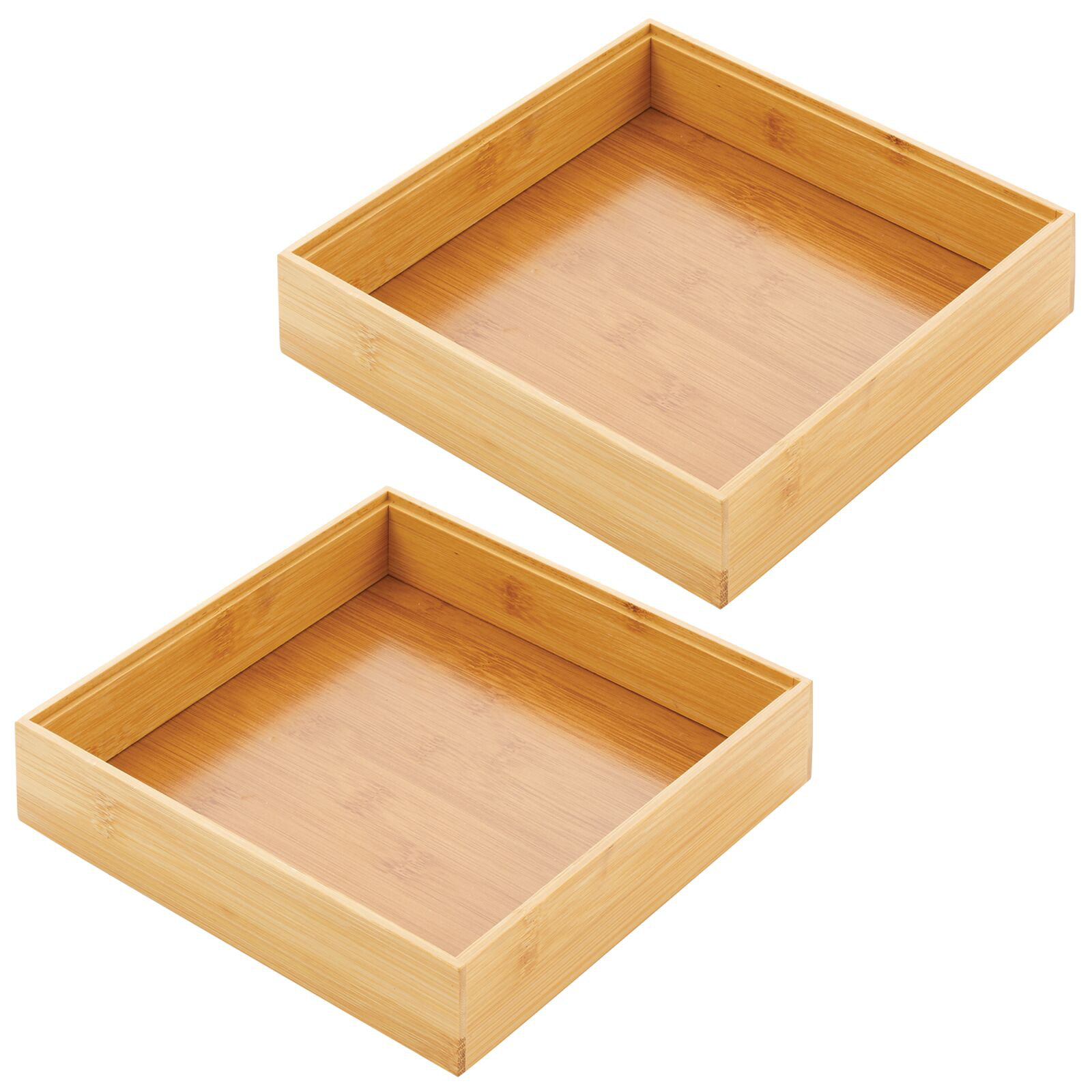 mDesign Stackable Wooden Bamboo Drawer Organizer Tray | Wayfair