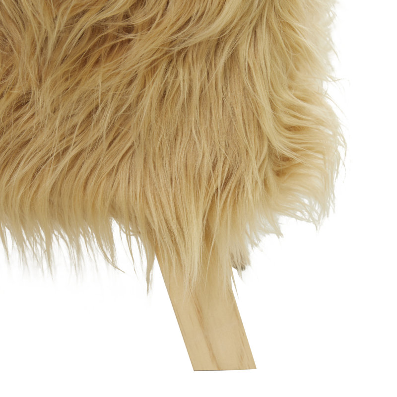 Et tabouret en polyester contemporain gris, Brun