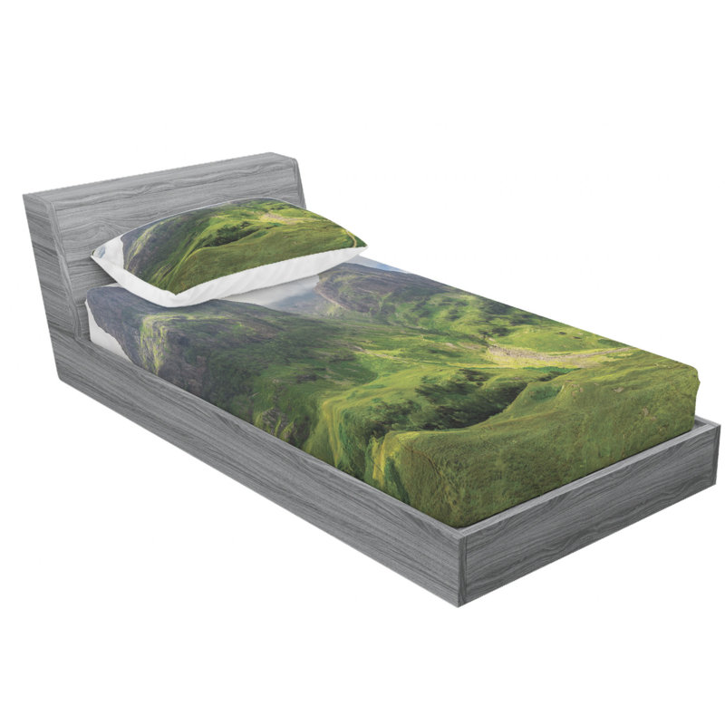 Ensemble de draps en microfibre Écosse, Ensemble de draps pour lit simple TG avec drap-hou