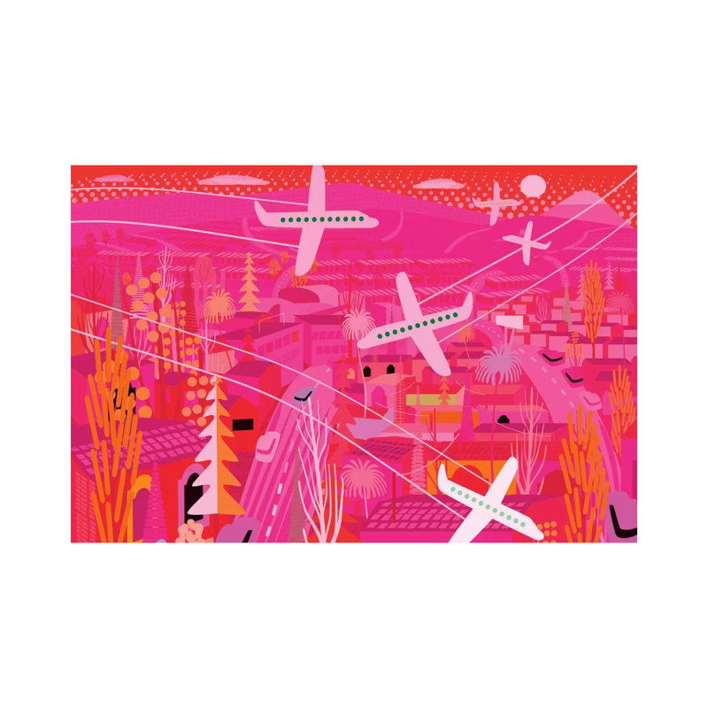 Fire In Los Angeles by Charles Harker - Wrapped Canvas Print, 66.04 cm H x 45.72 cm W x 3.175 cm D