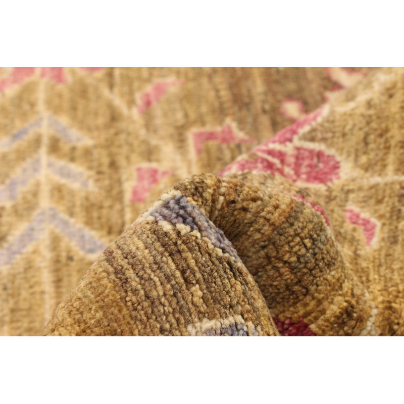 One-of-a-Kind 5'1" X 7'10" New Age Wool Area Rug in Cream/Olive/Burgundy