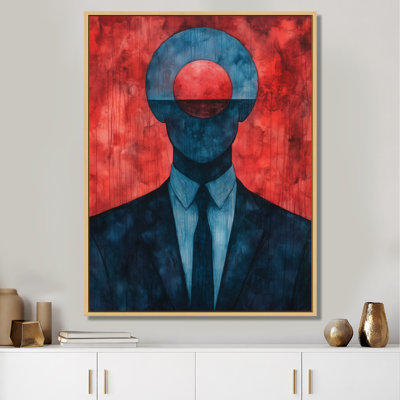 Portrait de l'éclipse écarlate - Tableau sur toile surréaliste
