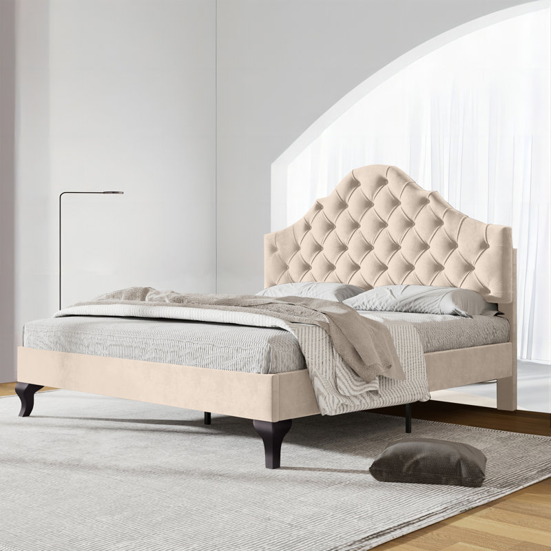 Byram 135 X 190cm Bed, Beige