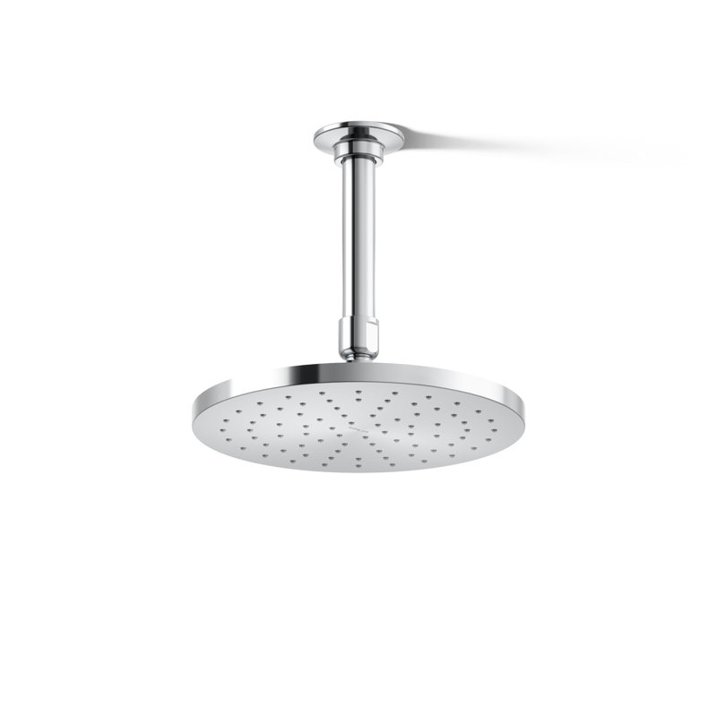 Pomme de douche à pluie Contemporary, Chrome poli, Rond, 1,75 gallons par minute