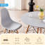 Ensemble de table de salle à manger 5 pièces pour 5, table de cuisine 35,5 po avec pieds, pieds en bois massif, sièges en plastique, gris-1154458849-1154458717-1142735975