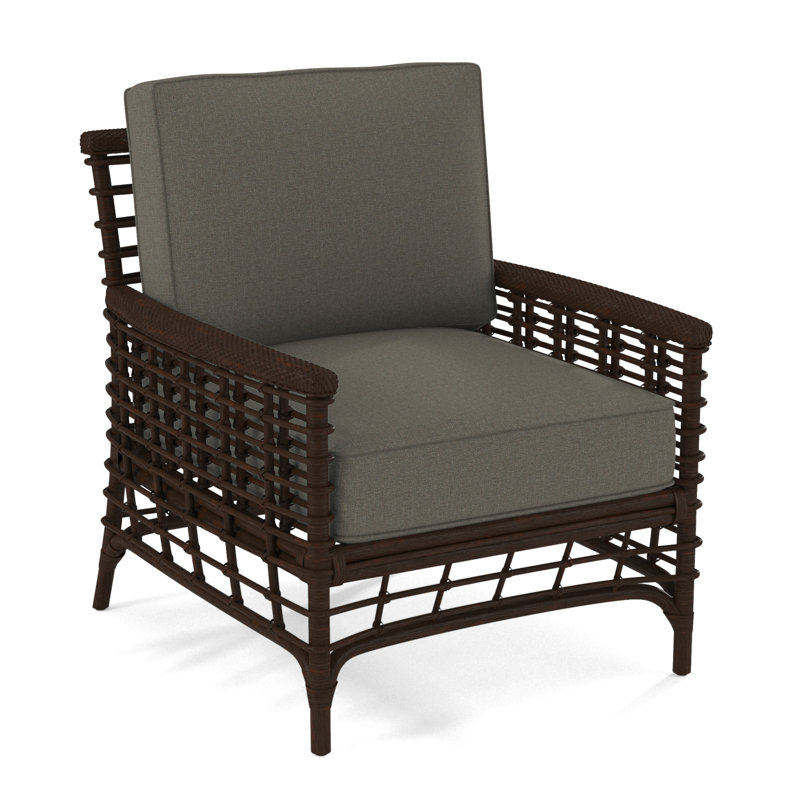 Fauteuil de Luca, Café, À gros carreaux bleus; 0120-61
