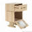 Rotatable Robot Storage Side Table with Spacious Drawer and Glass Cabinet, Perfect for Modern and Fun Decor
