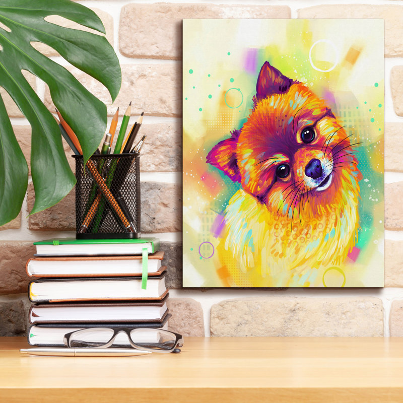 «Pop Art Pomeranian» par Furbaby Affiliates, H 16 po x l 12 po x P 0,75 po
