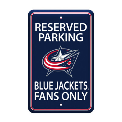 Columbus Blue Jackets Plastic Parking Sign 18x12