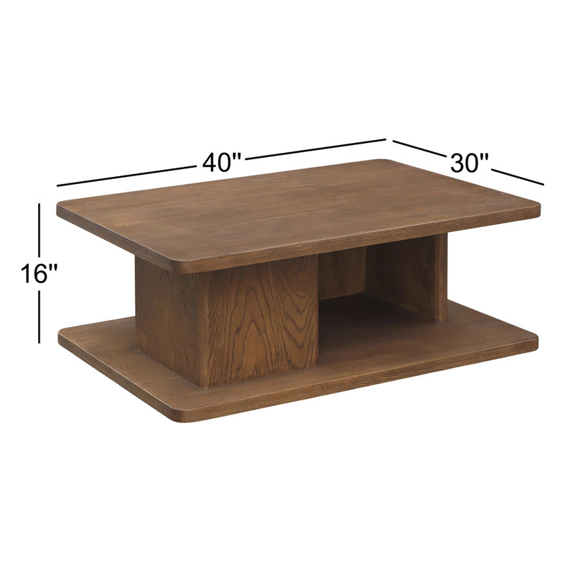 Casey Small Coffee Table Dark Brown, Dark Brown, 16" H x 40" L x 30" W