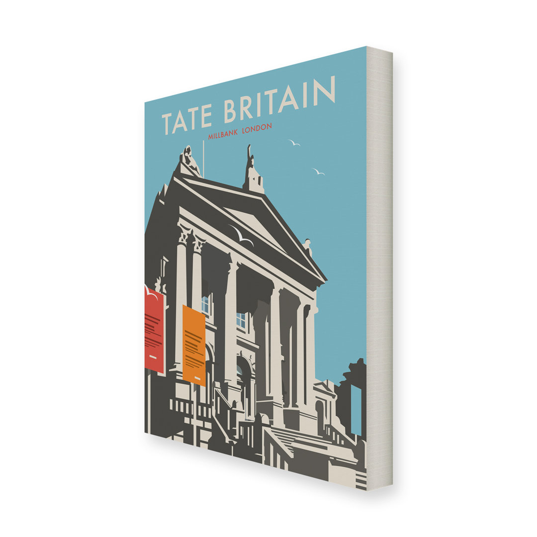 Tate Britain by Dave Thompson Vintage Advertisement Wrapped on Canvas