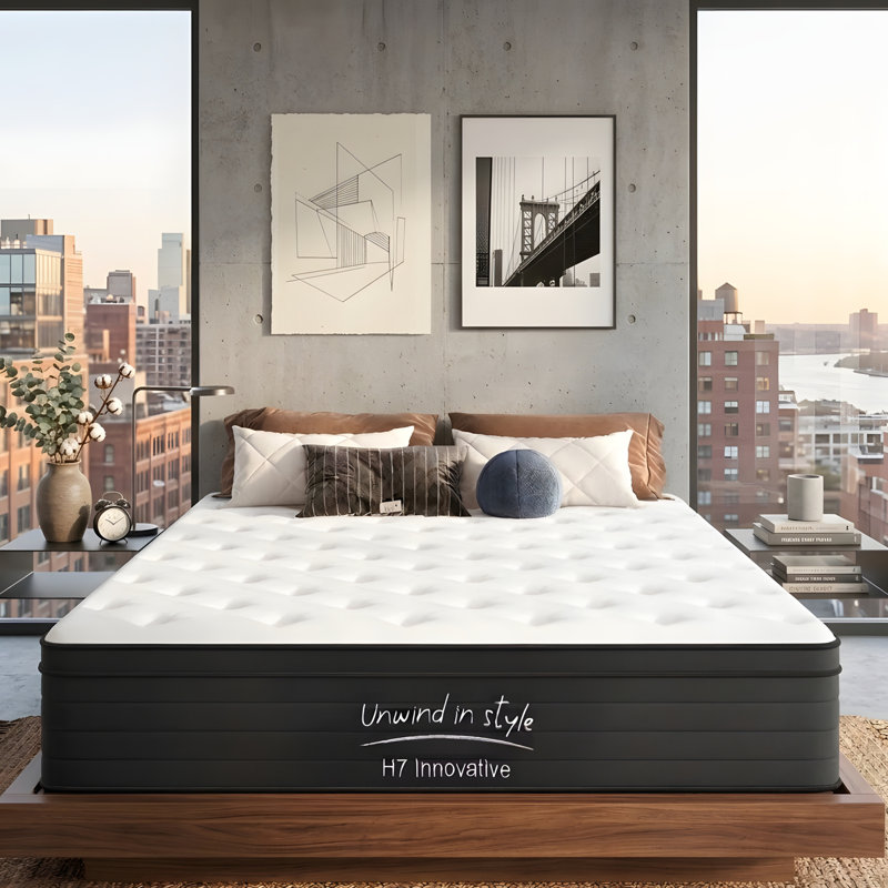 Hybrid Mattress, Individually Pocketed Innerspring, Medium Firm, 12", Queen