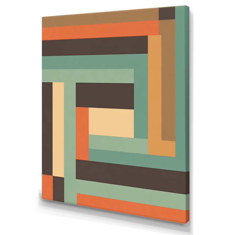 Impression rétro sur toile rétro Mid-Century, L 34 po x H 44 po