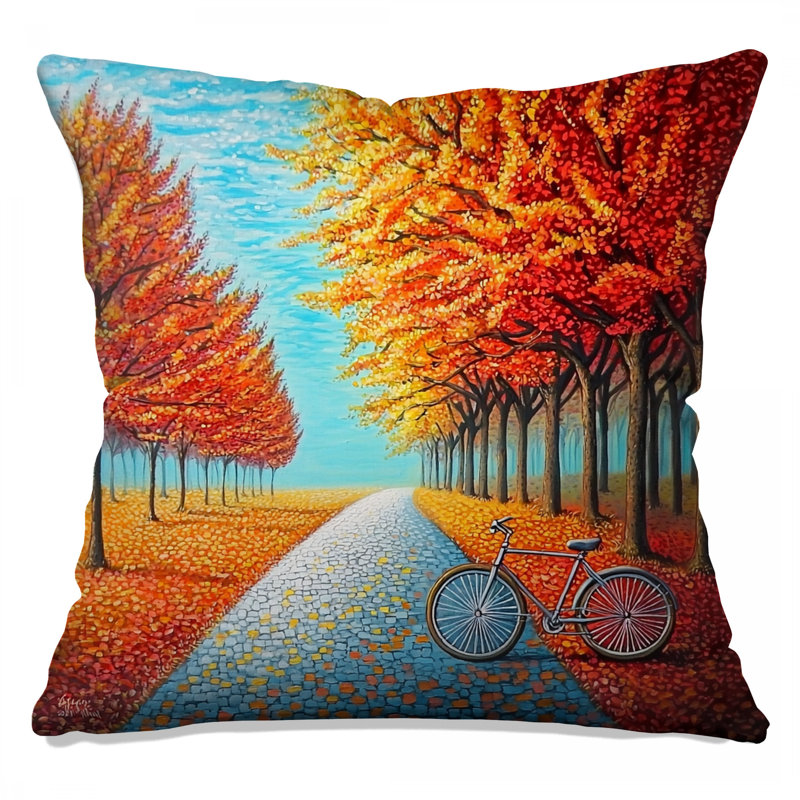Coussin de bicyclette, coussins double face paysage, 18 po x 18 po