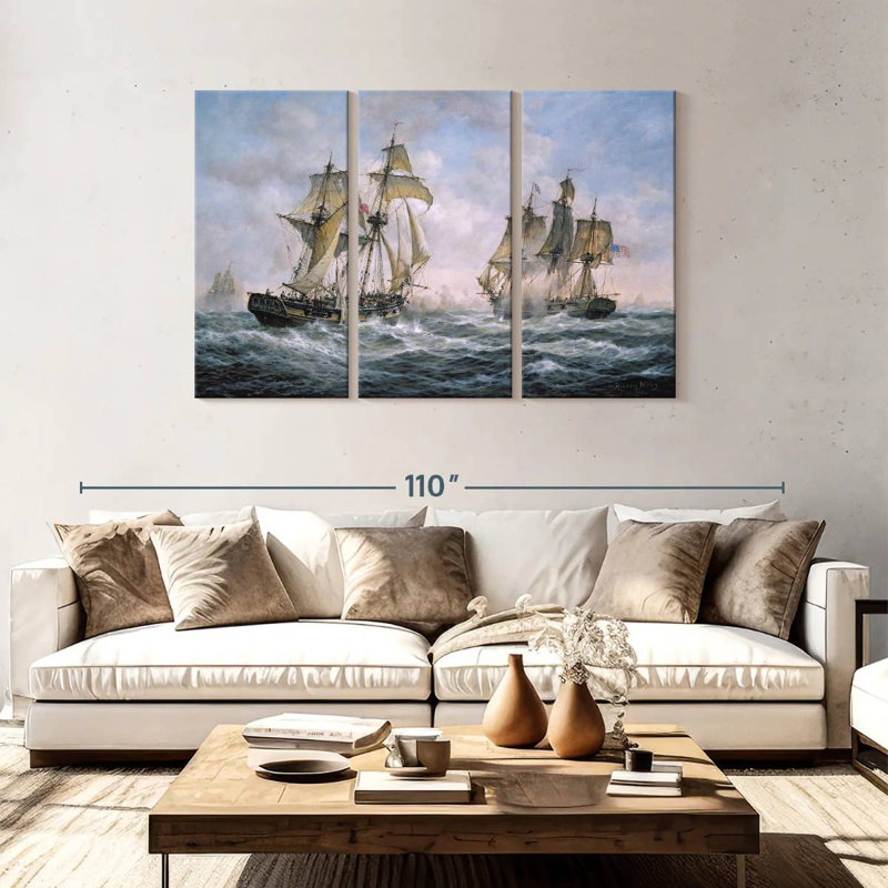 Mait Action Between U.S. Wasp And H.M. Frolic, 48" H x 74" W