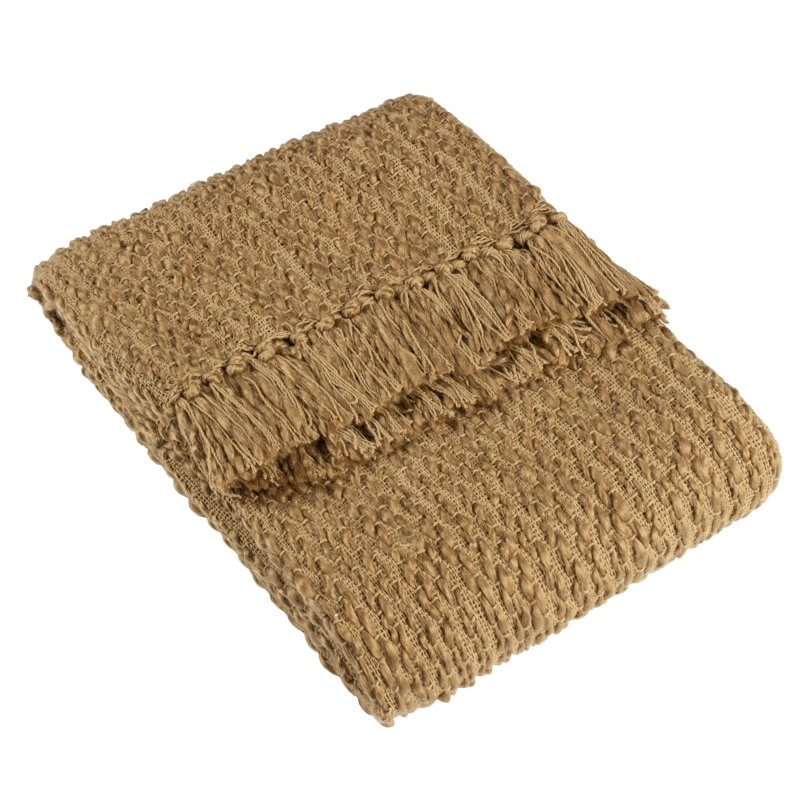 Burkholder Hand Woven Throw Blanket, Olive