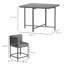 Outsunny 4 Seater Rattan Cube Garden Furniture Set Cushions, Charcoal Grey